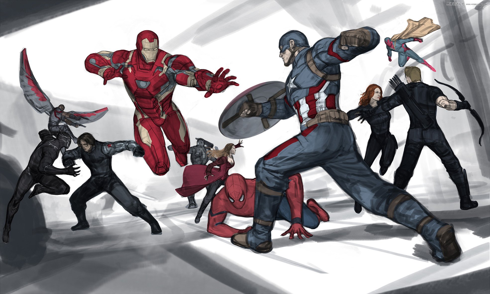 詳細(xì)美國隊長3系海報創(chuàng)作步驟與教程