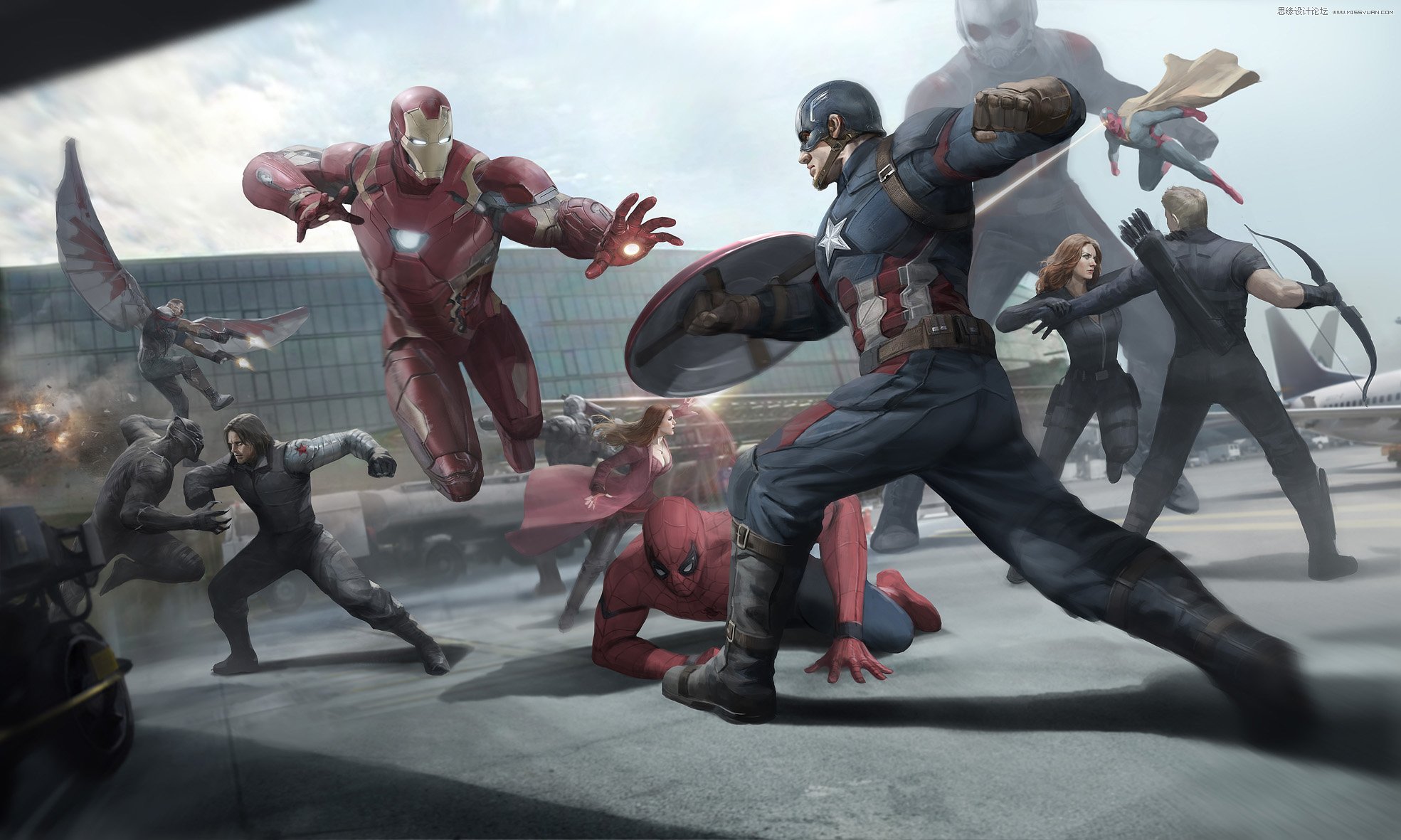 詳細(xì)美國隊長3系海報創(chuàng)作步驟與教程