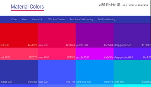 10款搭配Material Design配色的Web工具