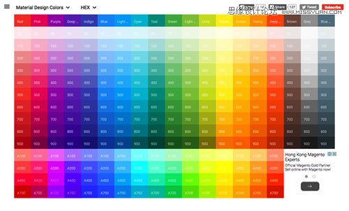 10款搭配Material Design配色的Web工具