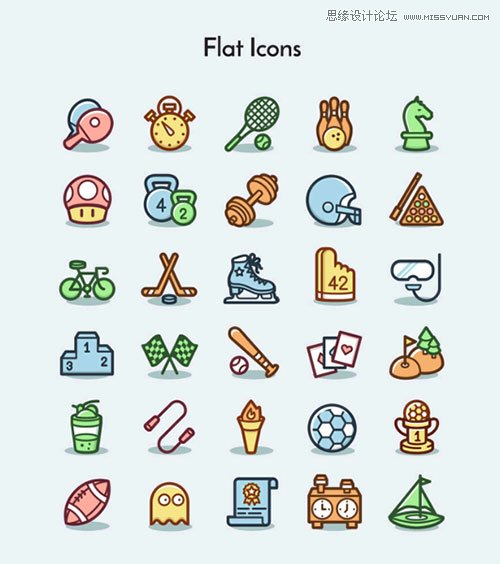 13組國外優質的體育圖標素材免費下載
