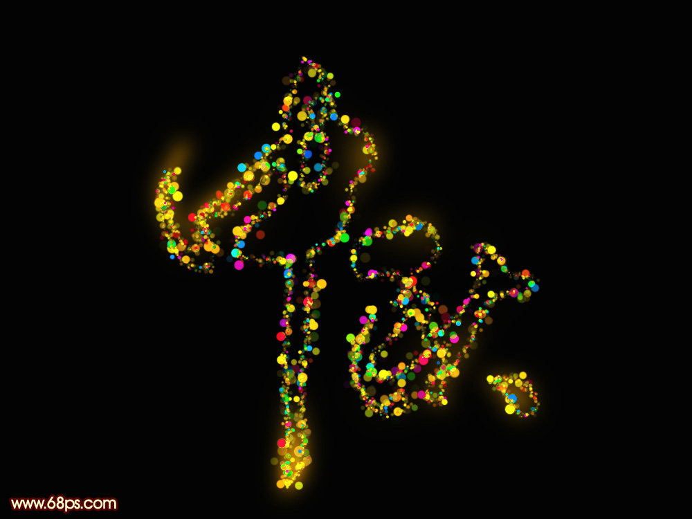 Photoshop制作中秋節(jié)光斑藝術字教程