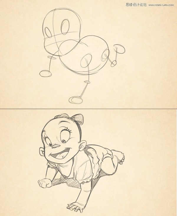 初級繪畫師如果學習繪畫可愛的BABY