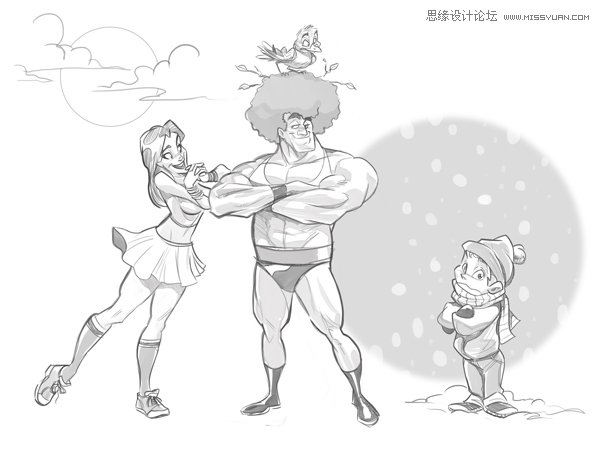 繪畫師應該如何畫好卡通人物的身體