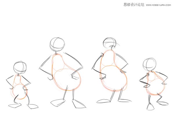 繪畫師應該如何畫好卡通人物的身體