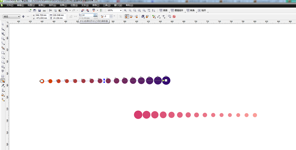 CorelDRAW�L�Ƴ���k���ĈA�c����Ч��