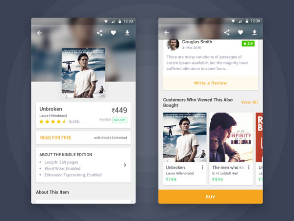 精選優(yōu)秀的圖書APP界面UI設(shè)計(jì)欣賞