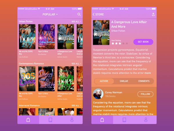 精選優(yōu)秀的圖書APP界面UI設(shè)計(jì)欣賞