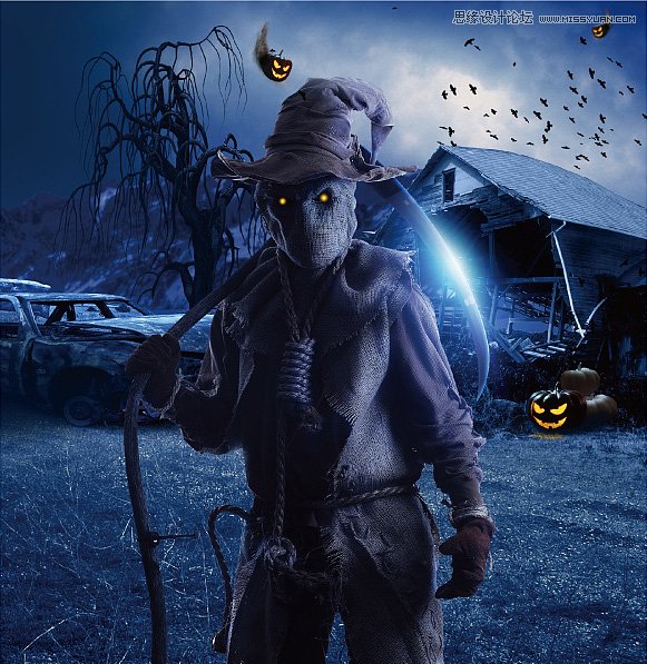 Photoshop創(chuàng)意合成萬(wàn)圣節(jié)恐怖的僵尸場(chǎng)景