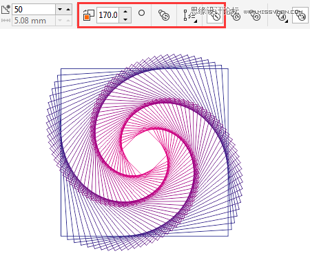 Photoshop簡單制作抽象的同比縮放3維線條