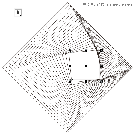 Photoshop簡單制作抽象的同比縮放3維線條