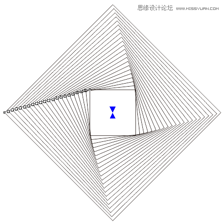 Photoshop簡單制作抽象的同比縮放3維線條