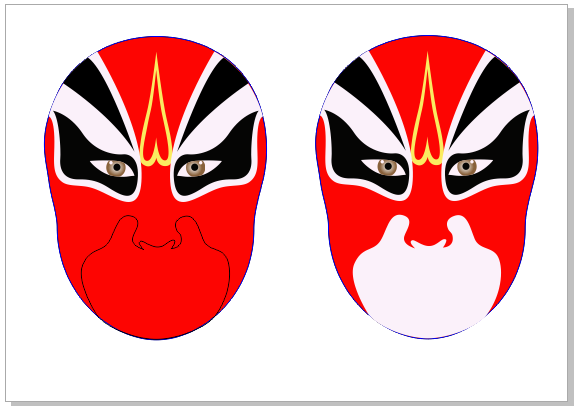 CorelDRAW X7繪制中國風京劇臉譜