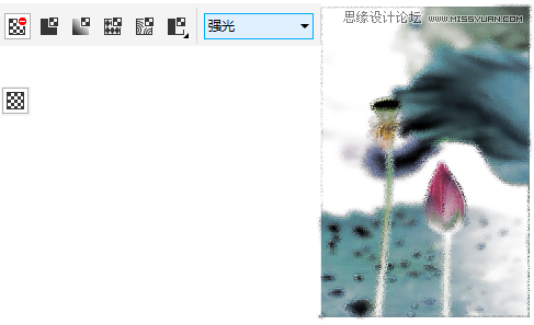 CorelDRAW制作中國風水墨荷花效果圖