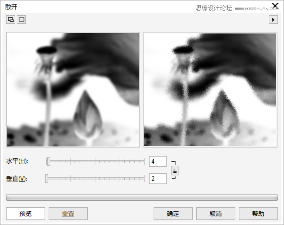 CorelDRAW制作中國風水墨荷花效果圖