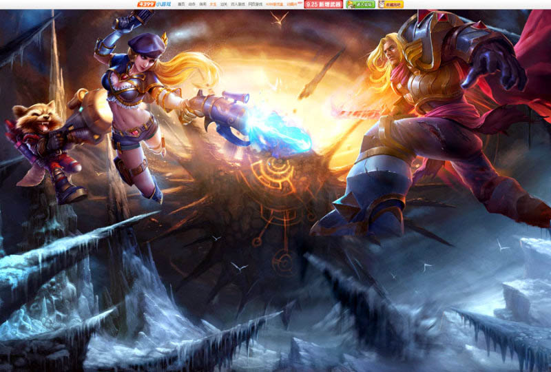 Photoshop設計超酷的游戲網站首頁