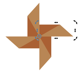 CorelDRAW繪制時尚簡潔的紙風車效果圖