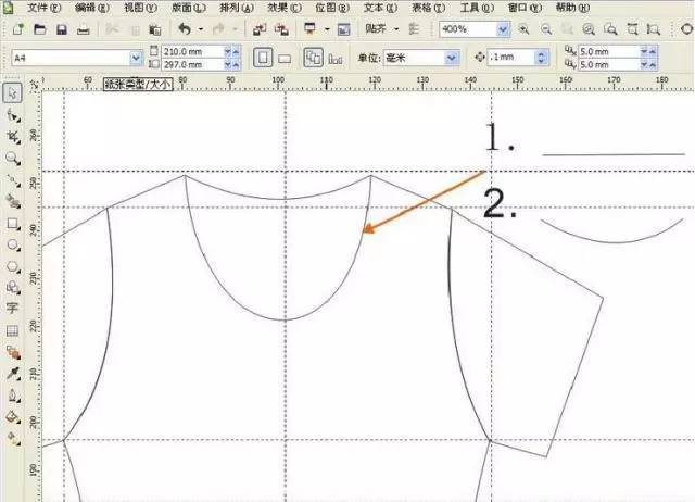 Coreldraw詳細解析女士T恤的款式圖畫法