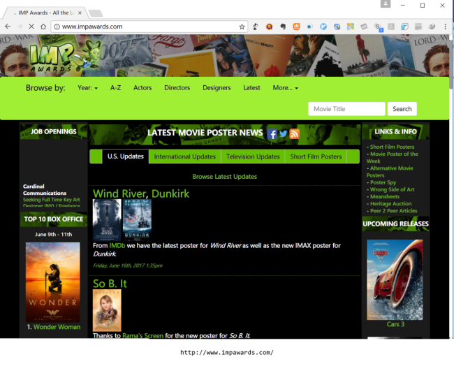7個網(wǎng)站幫助您提高電影海報的設(shè)計靈感
