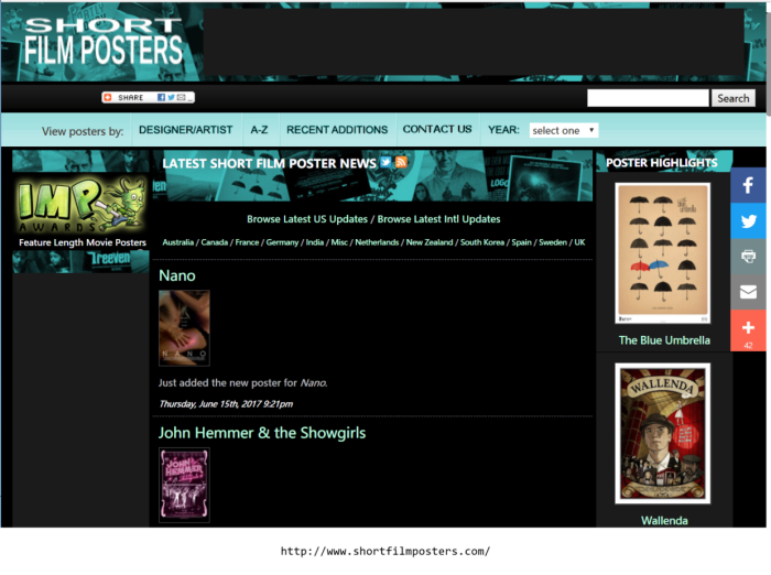 7個網(wǎng)站幫助您提高電影海報的設(shè)計靈感