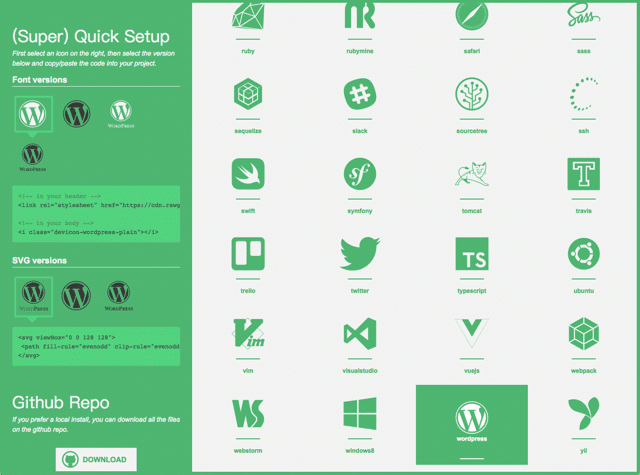 200萬個高質量的圖標素材網站免費下載