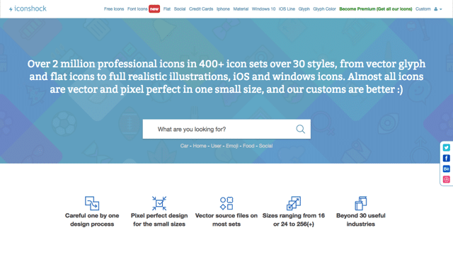 200萬個高質量的圖標素材網站免費下載