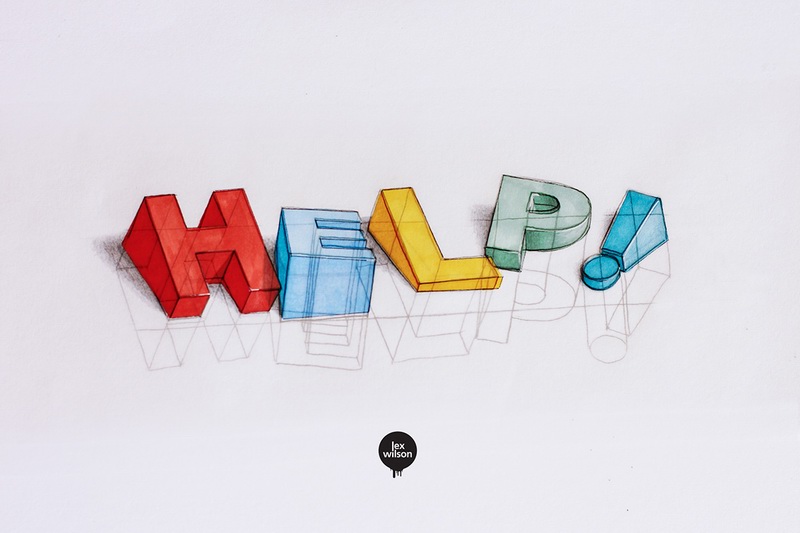 3D主題風格的手繪英文字體設計欣賞