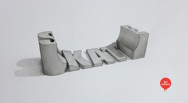 3D主題風格的手繪英文字體設計欣賞