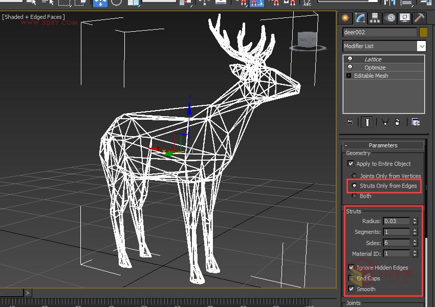 3ds Max快速打造網格特效的麋鹿效果