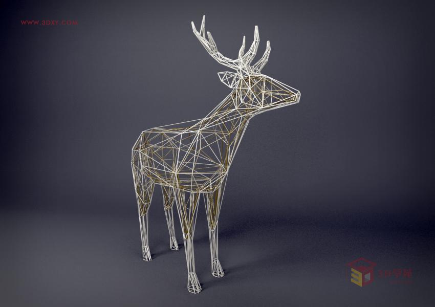 3ds Max快速打造網格特效的麋鹿效果