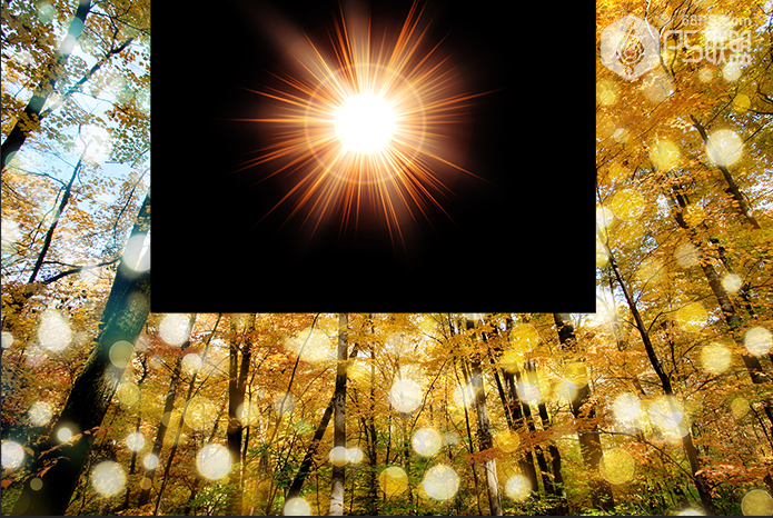Photoshop制作早晨陽光四射動畫效果圖