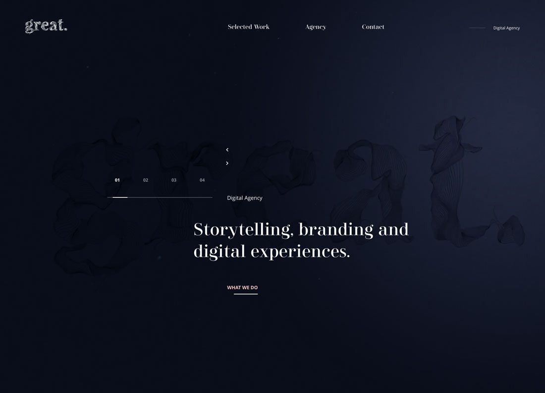 神秘的黑色主題網頁設計配色技巧