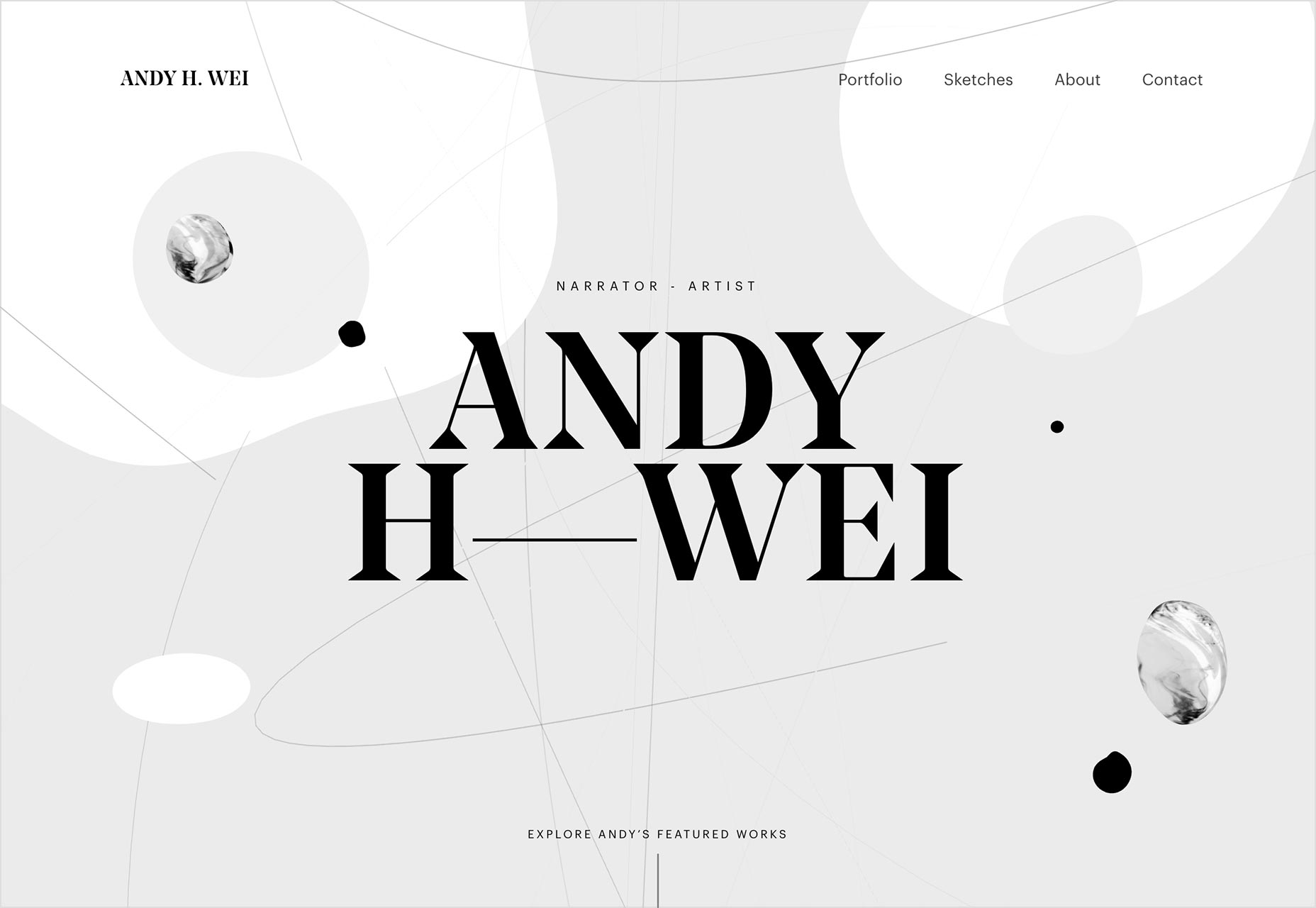 極簡主義的設計師個人網頁設計欣賞