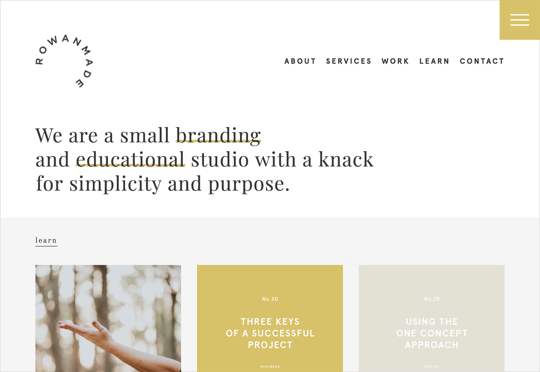 極簡主義的設計師個人網頁設計欣賞