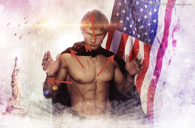 Photoshop合成創意的英雄戰斗場景教程【英】