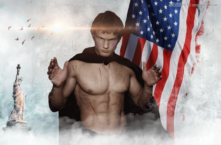 Photoshop合成創(chuàng)意的英雄戰(zhàn)斗場景教程【英】