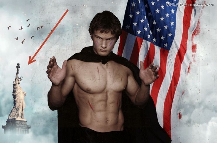 Photoshop合成創(chuàng)意的英雄戰(zhàn)斗場景教程【英】