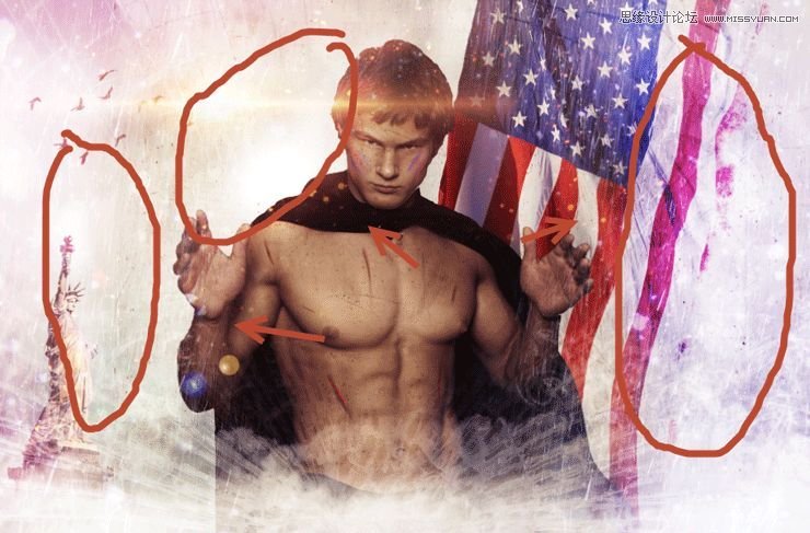 Photoshop合成創意的英雄戰斗場景教程【英】