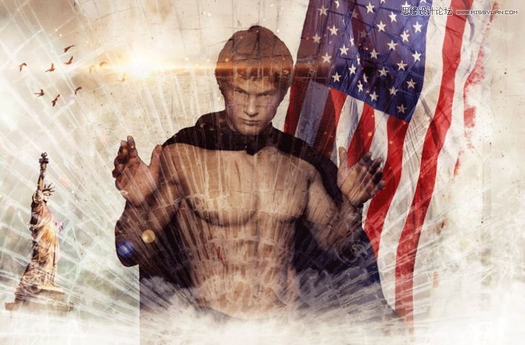 Photoshop合成創意的英雄戰斗場景教程【英】