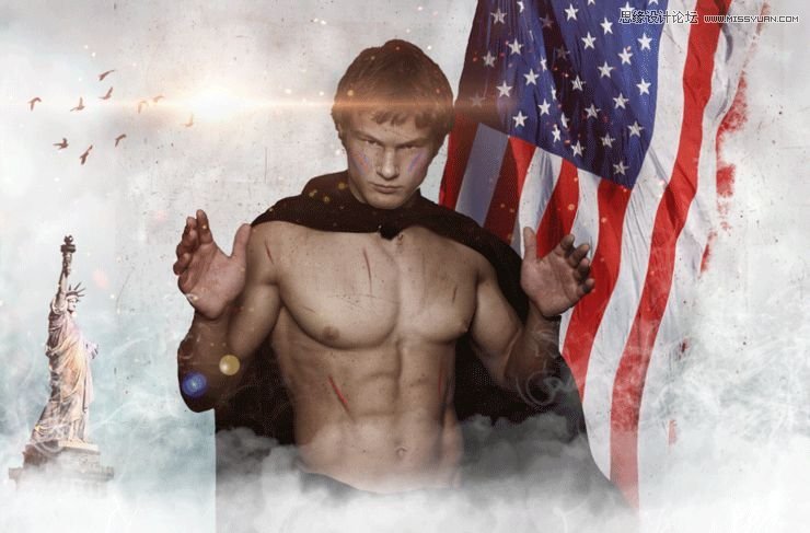 Photoshop合成創(chuàng)意的英雄戰(zhàn)斗場景教程【英】