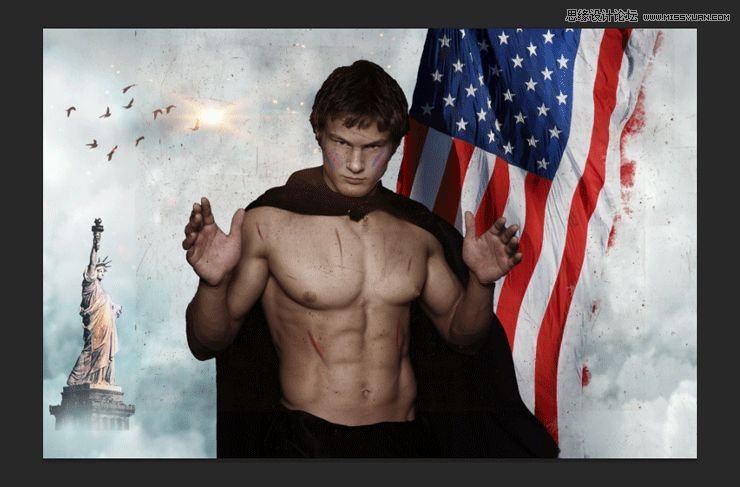 Photoshop合成創(chuàng)意的英雄戰(zhàn)斗場景教程【英】