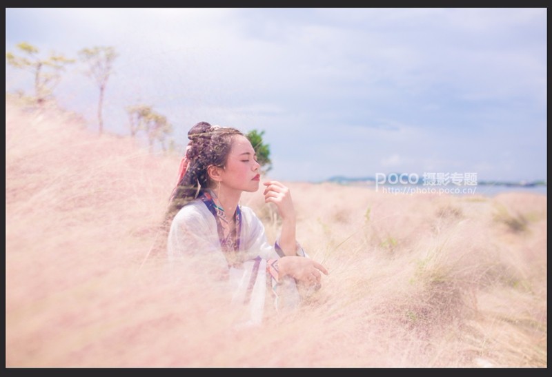 Photoshop調出外景人像唯美粉色效果