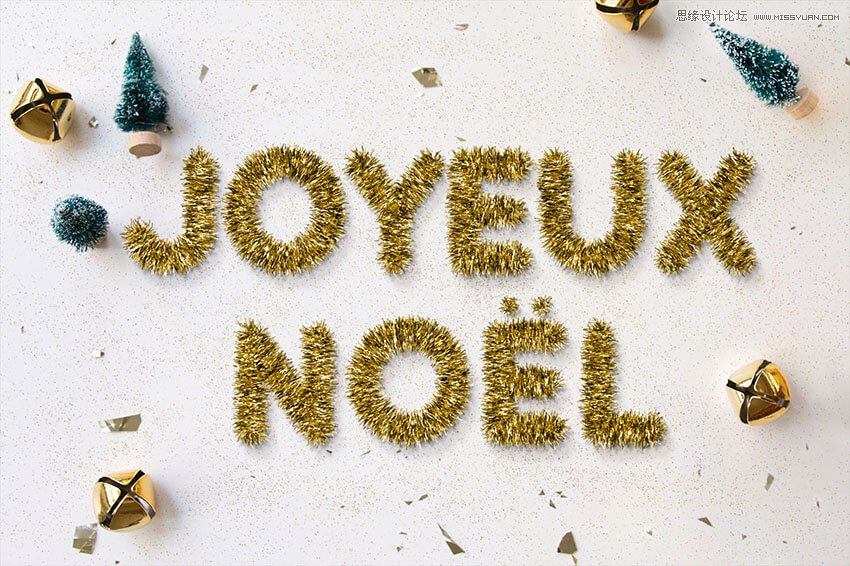 Photoshop制作毛茸茸的圣誕節(jié)字體【英】