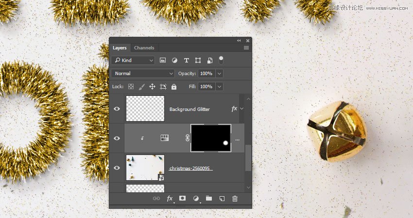 Photoshop制作毛茸茸的圣誕節(jié)字體【英】