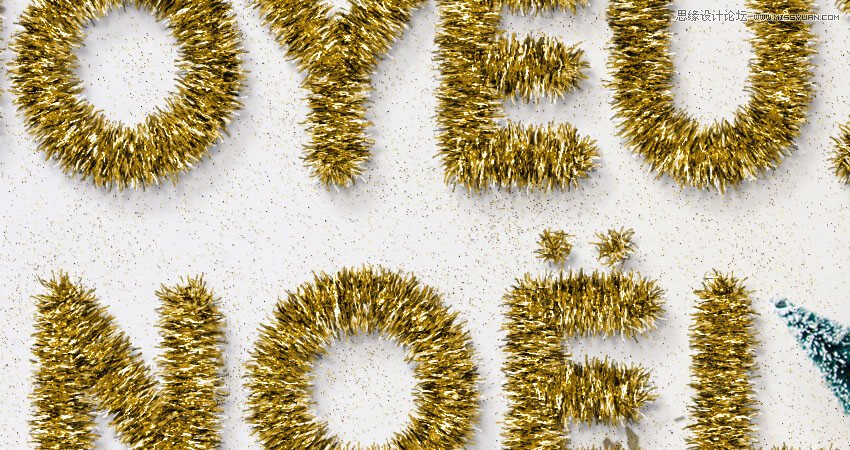 Photoshop制作毛茸茸的圣誕節字體【英】