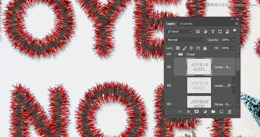 Photoshop制作毛茸茸的圣誕節(jié)字體【英】