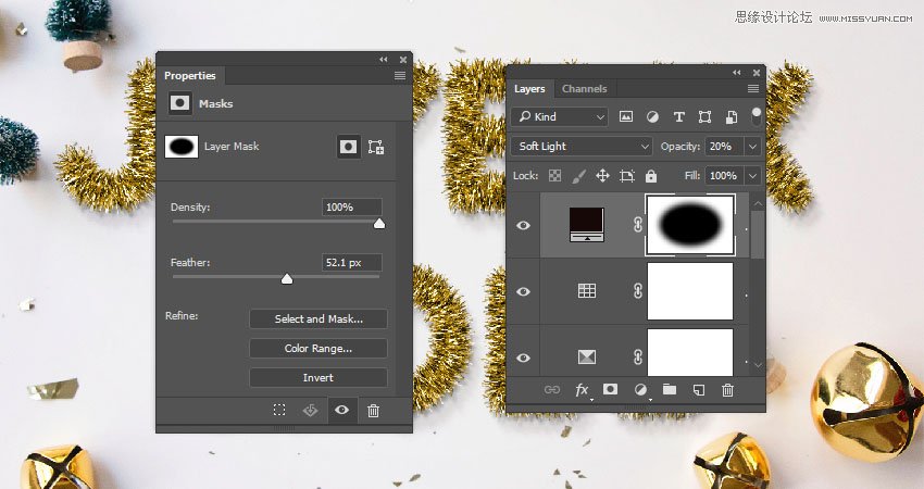 Photoshop制作毛茸茸的圣誕節字體【英】