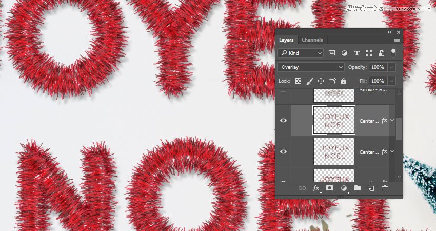 Photoshop制作毛茸茸的圣誕節(jié)字體【英】