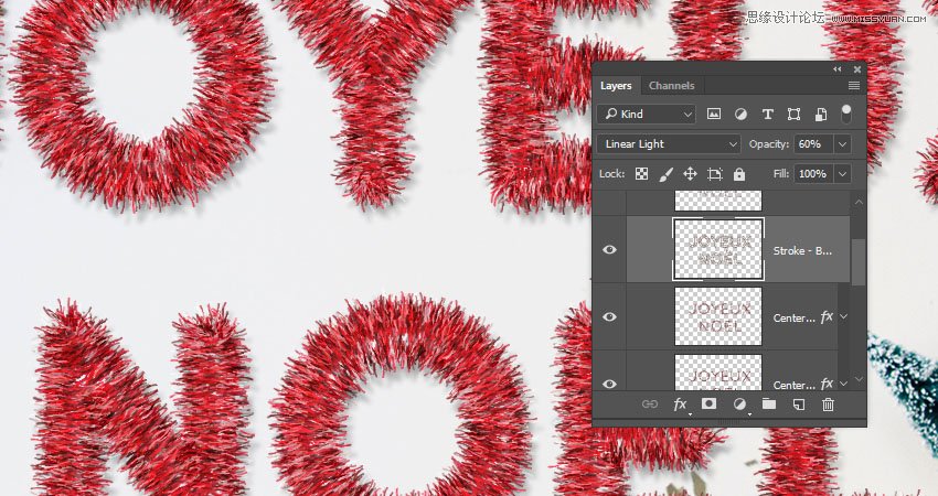 Photoshop制作毛茸茸的圣誕節(jié)字體【英】