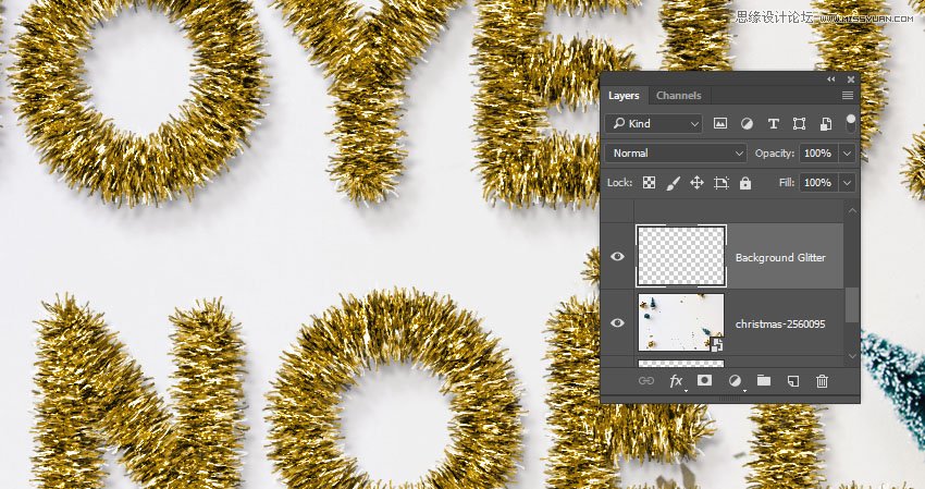 Photoshop制作毛茸茸的圣誕節字體【英】